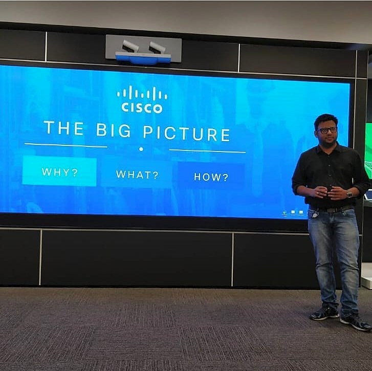 Shailesh Soni presenting at Cisco