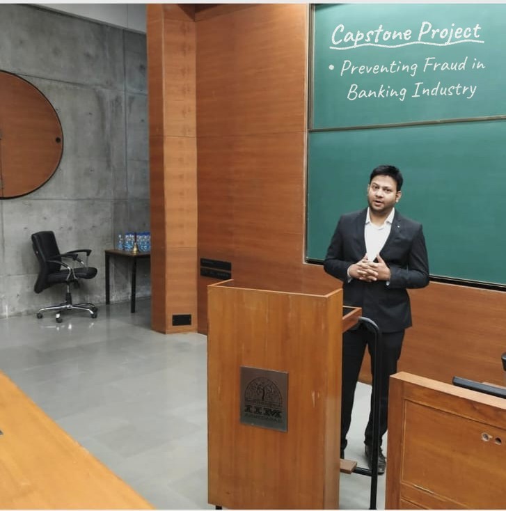 Shailesh Soni presenting at IIM Ahmedabad